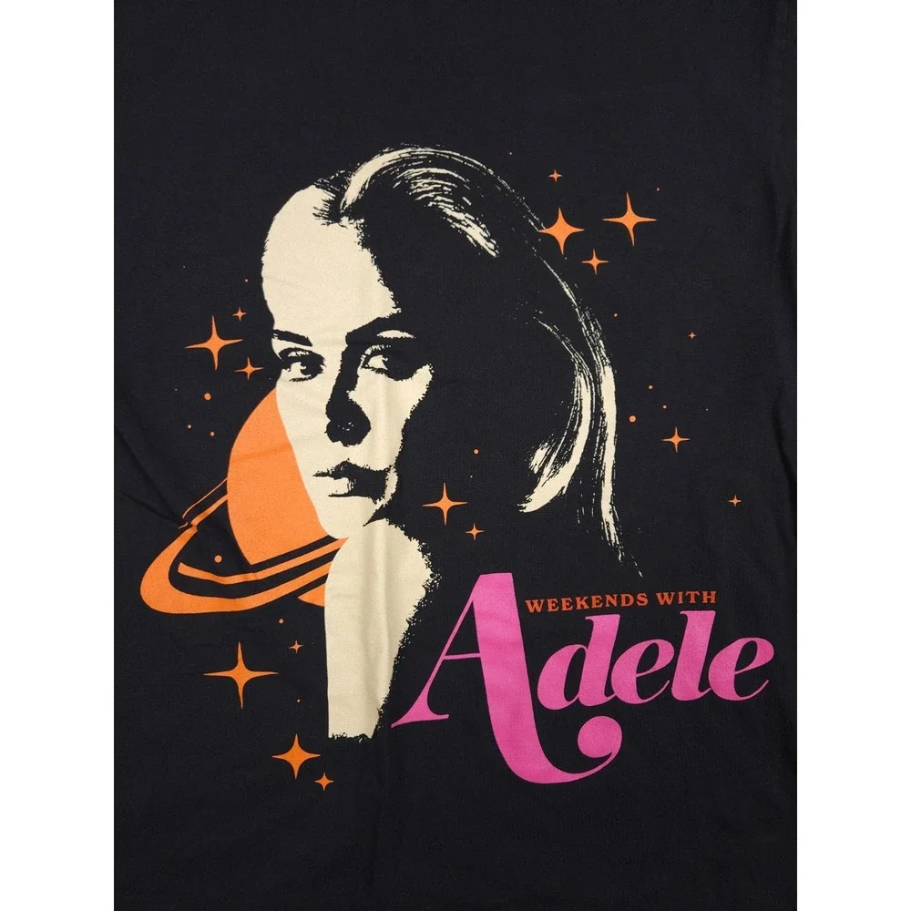 Adele Las Vegas Residency Weekends with Adele T-shirt Medium Black Graphic Tee